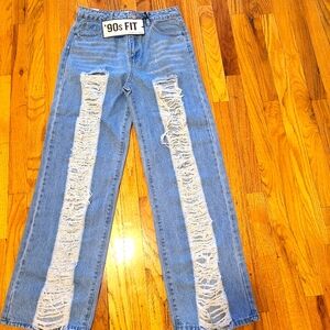 Almost Famous 90's fit Denim ripped pants